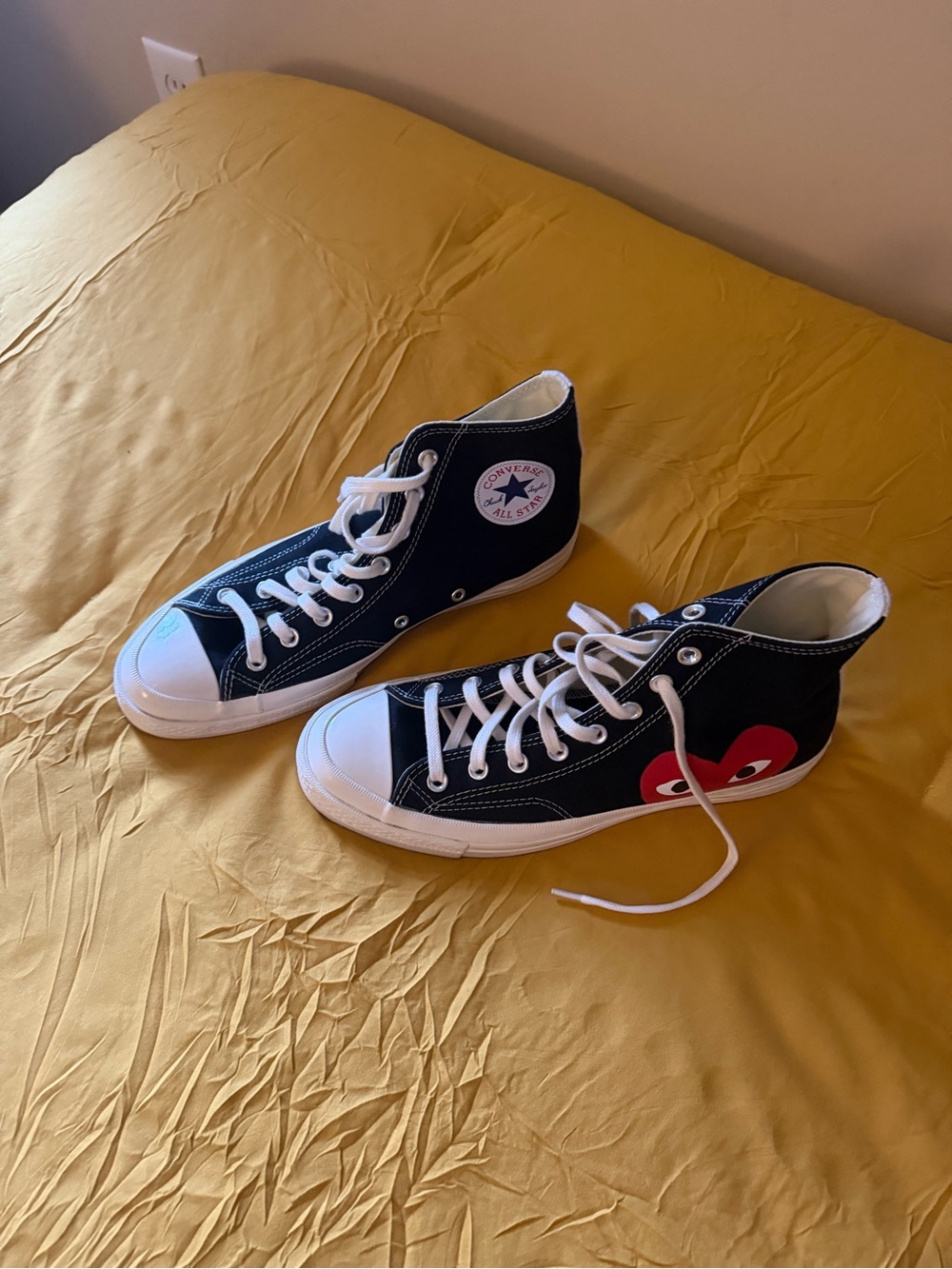 Converse X Comme De Garçons Play Hidden Heart High Top Sneaker.